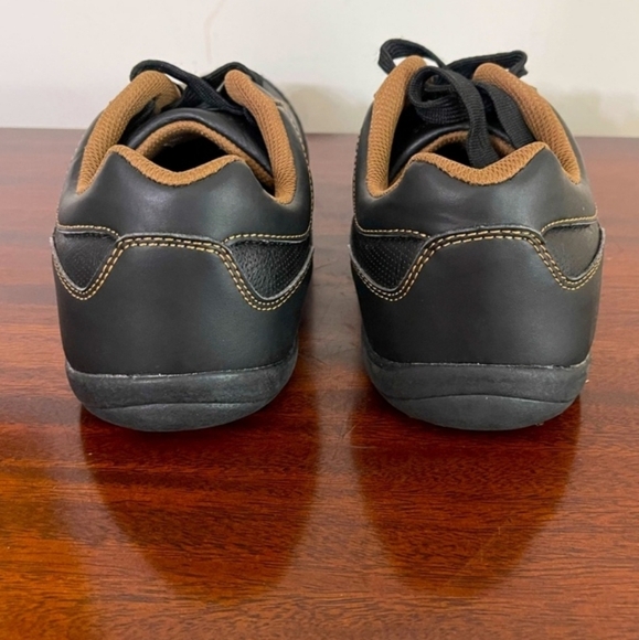 PERRY ELLIS Portfolio LEATHER Sneakers Shoes (4 Leather STRIPES) Men SIZE 9 WIDE - Picture 3 of 10